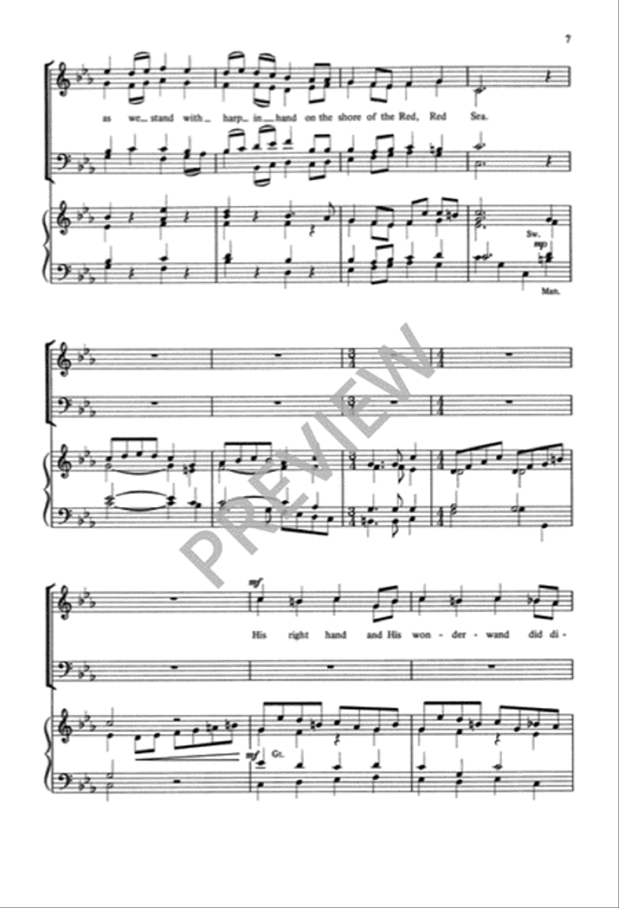 Moses Sing unto Christ the King 4-Part scores gallery preview page 8