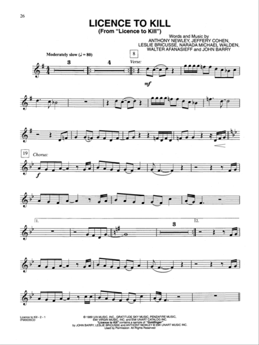James Bond 007 Collection - Tenor Saxophone (Book/CD) Tenor Saxophone scores gallery preview page 4