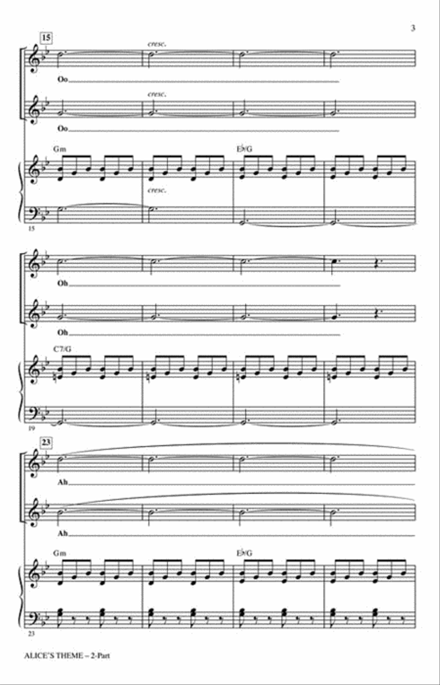 Alice's Theme 2-Part scores gallery preview page 3