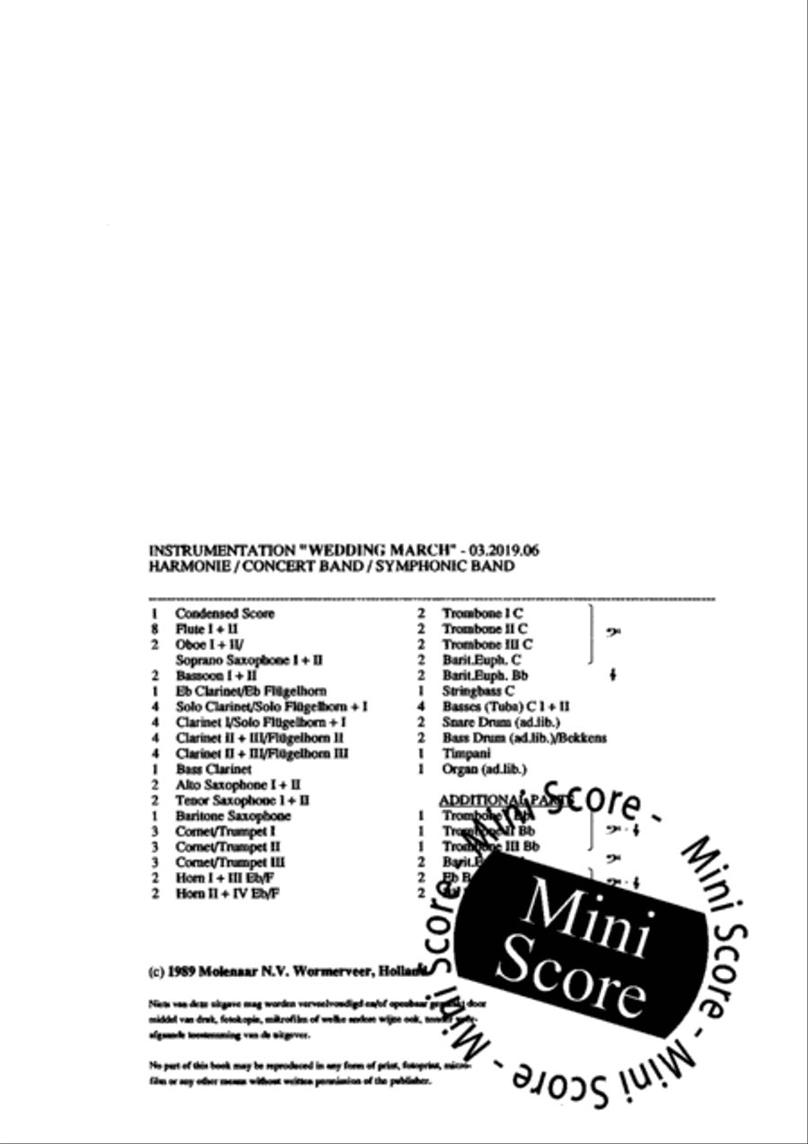 Wedding March Fanfare Band scores gallery preview page 4