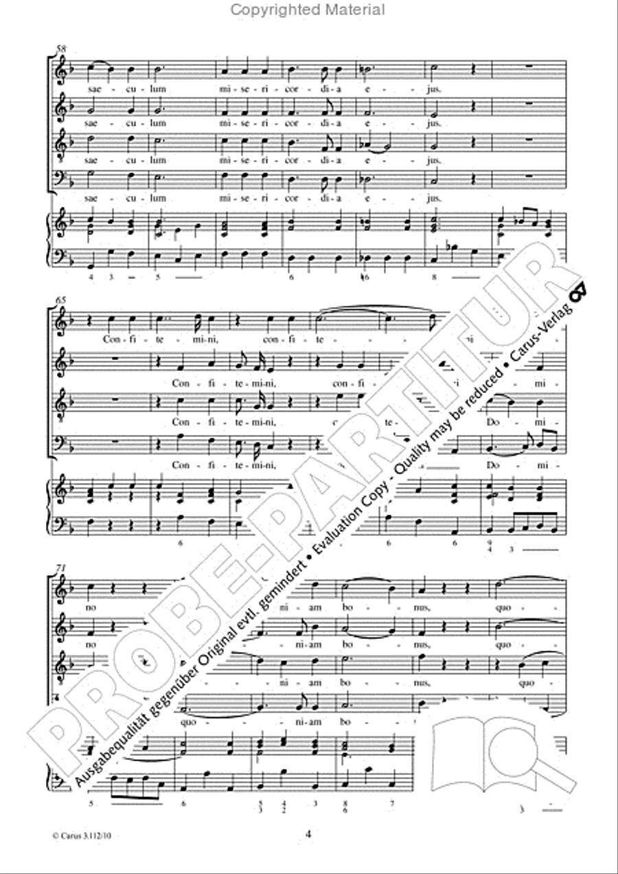 Alleluja. Confitemini Domino 4-Part scores gallery preview page 5