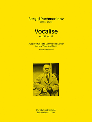 Vocalise für tiefe Stimme und Klavier g-Moll op. 34/14