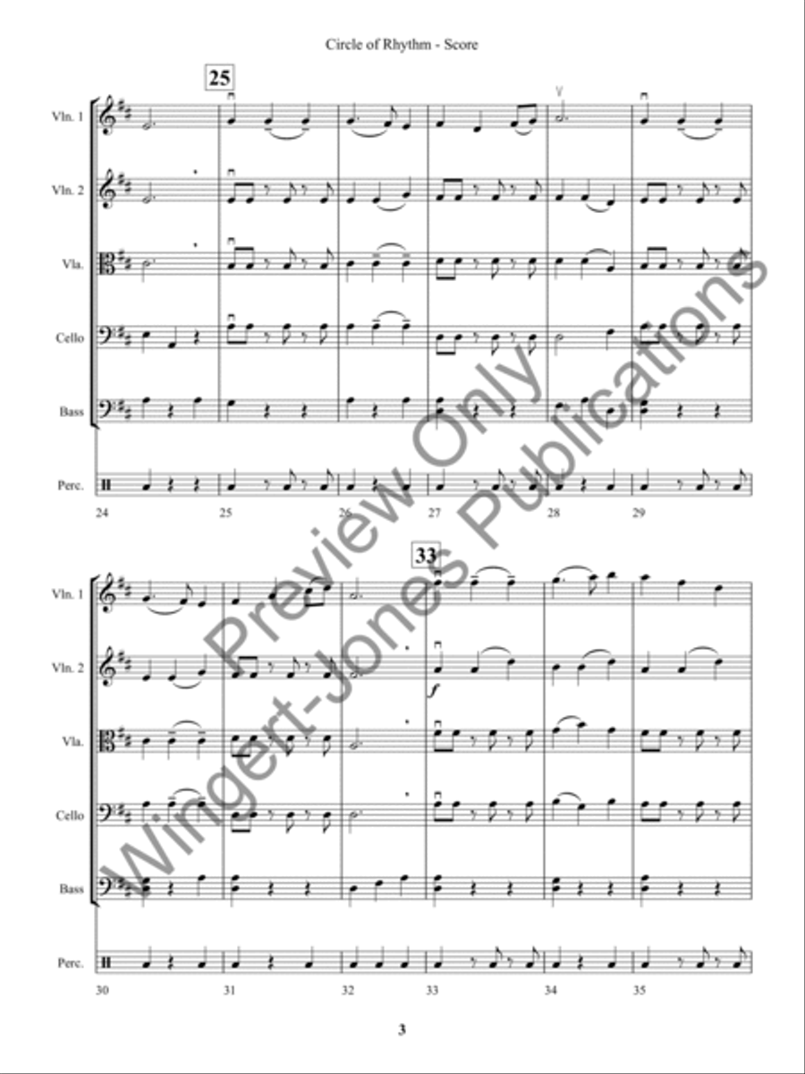 Circle of Rhythm (Score) String Orchestra scores gallery preview page 6