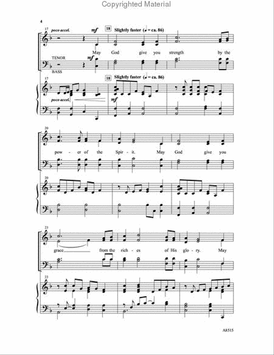 May God Give You Strength 4-Part scores gallery preview page 4