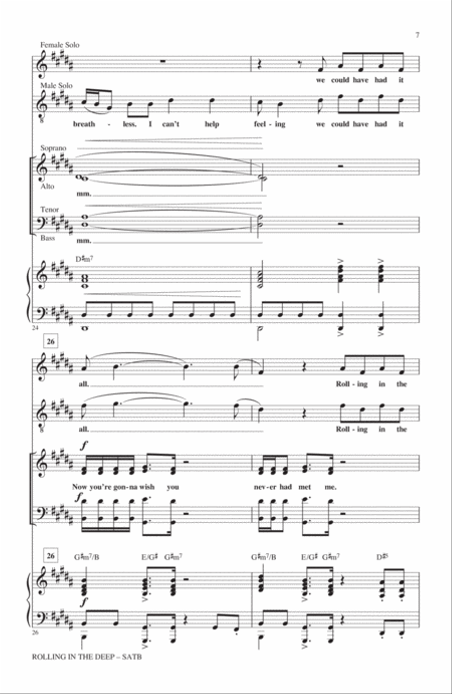 Rolling In The Deep 4-Part scores gallery preview page 6