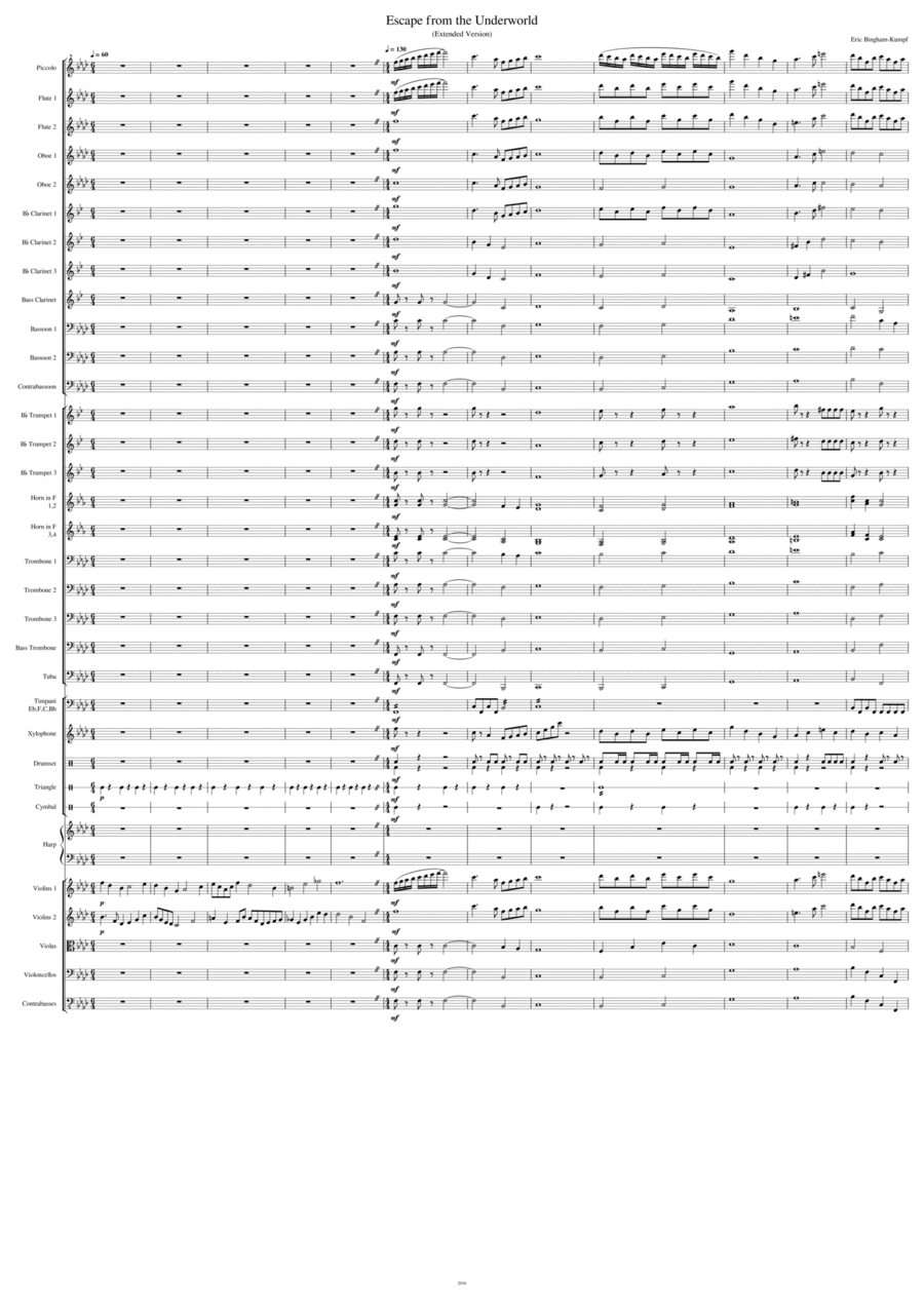 Escape from the Underworld (Extended Version) Full Orchestra scores gallery preview page 1