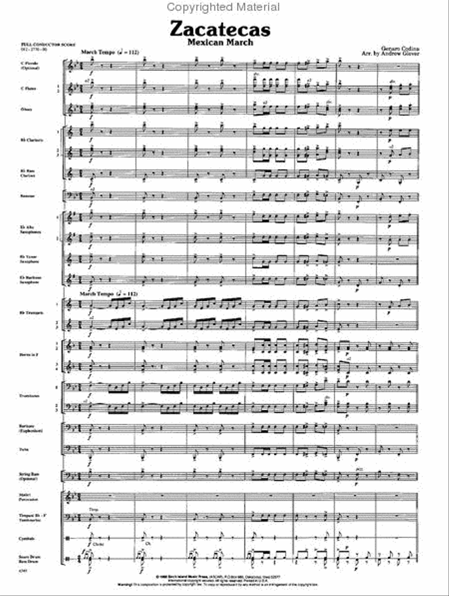 Zacatecas Zacatecas Concert Band scores gallery preview page 2