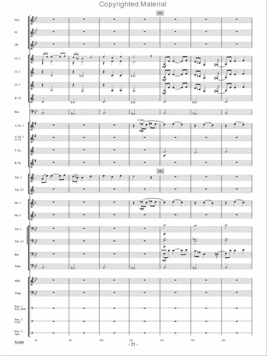 As If On Wings Concert Band scores gallery preview page 20