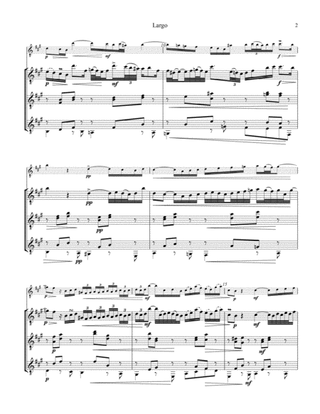 Arioso (Largo) from Cantata 156 for guitar trio (ornamented) image number null