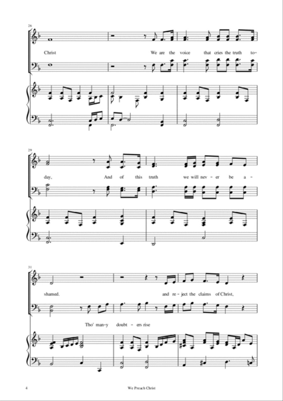 We Preach Christ We Preach Christ 4-Part scores gallery preview page 4