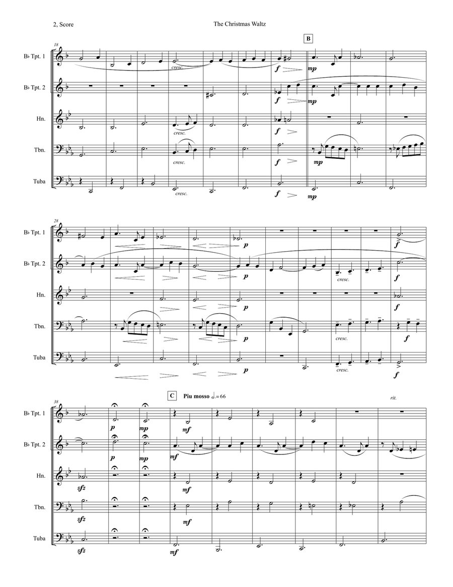 The Christmas Waltz School and Community scores gallery preview page 2