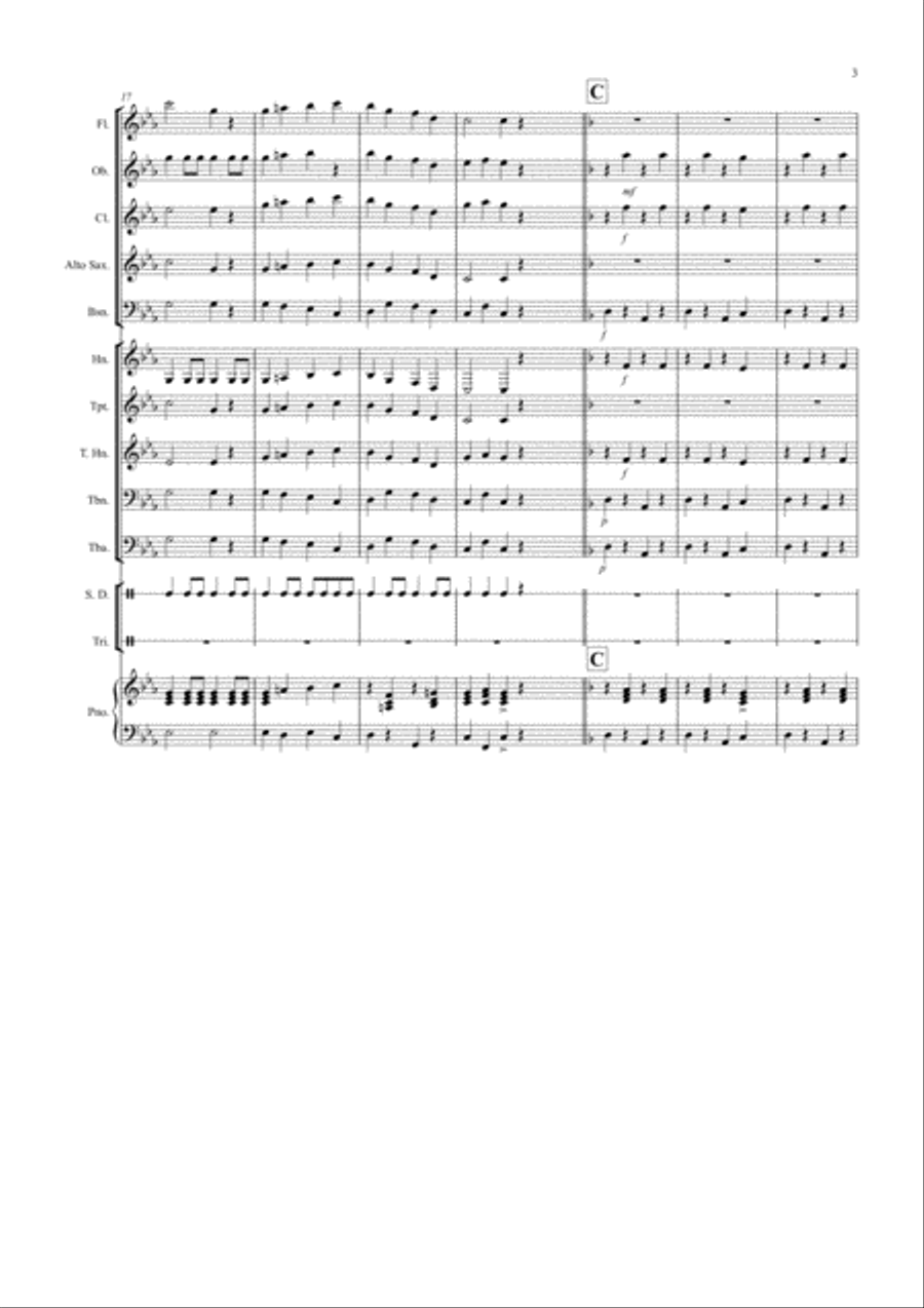 Drunken Sailor for School Wind Band Concert Band scores gallery preview page 3
