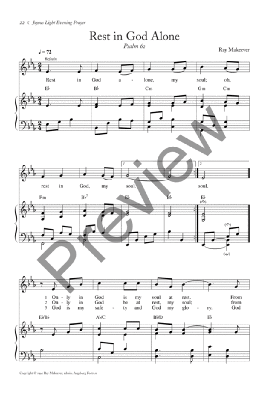 Joyous Light: Evening Prayer Choir scores gallery preview page 12