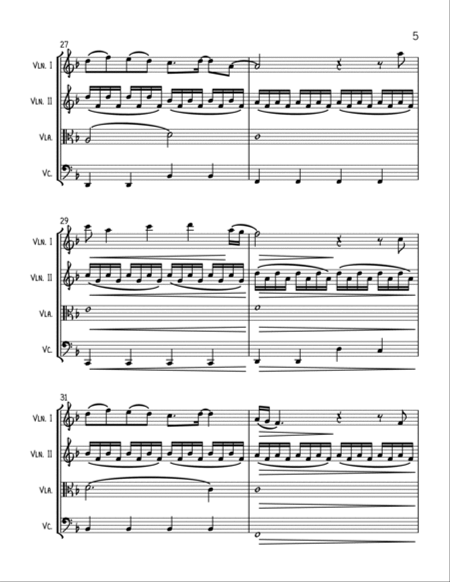 Oblivion String Quartet scores gallery preview page 5