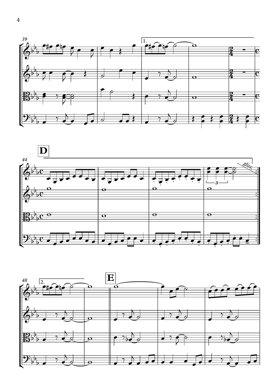You Give Love A Bad Name String Quartet scores gallery preview page 4
