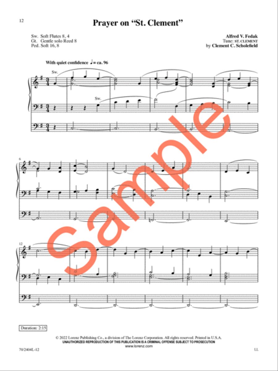 Fast Falls the Eventide Organ Solo scores gallery preview page 10