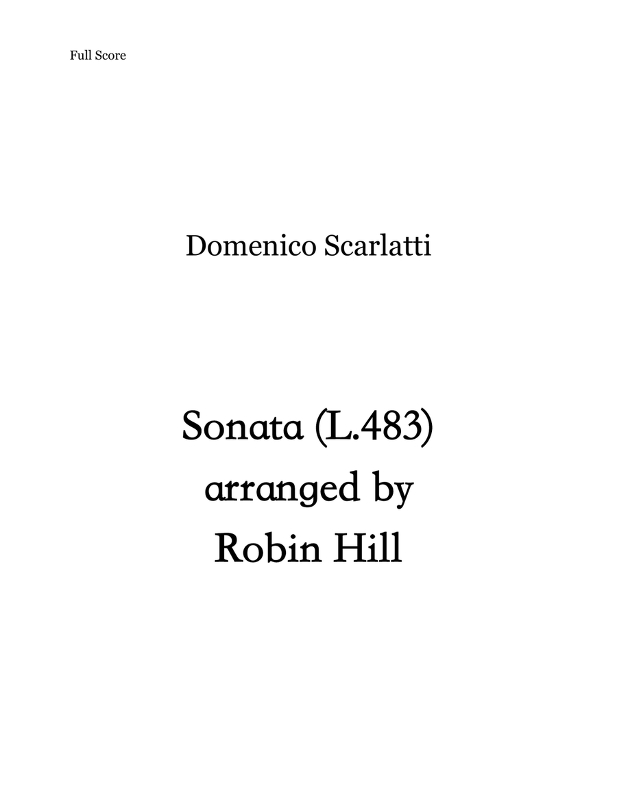 Sonata L.483 for solo guitar Classical Guitar scores gallery preview page 1