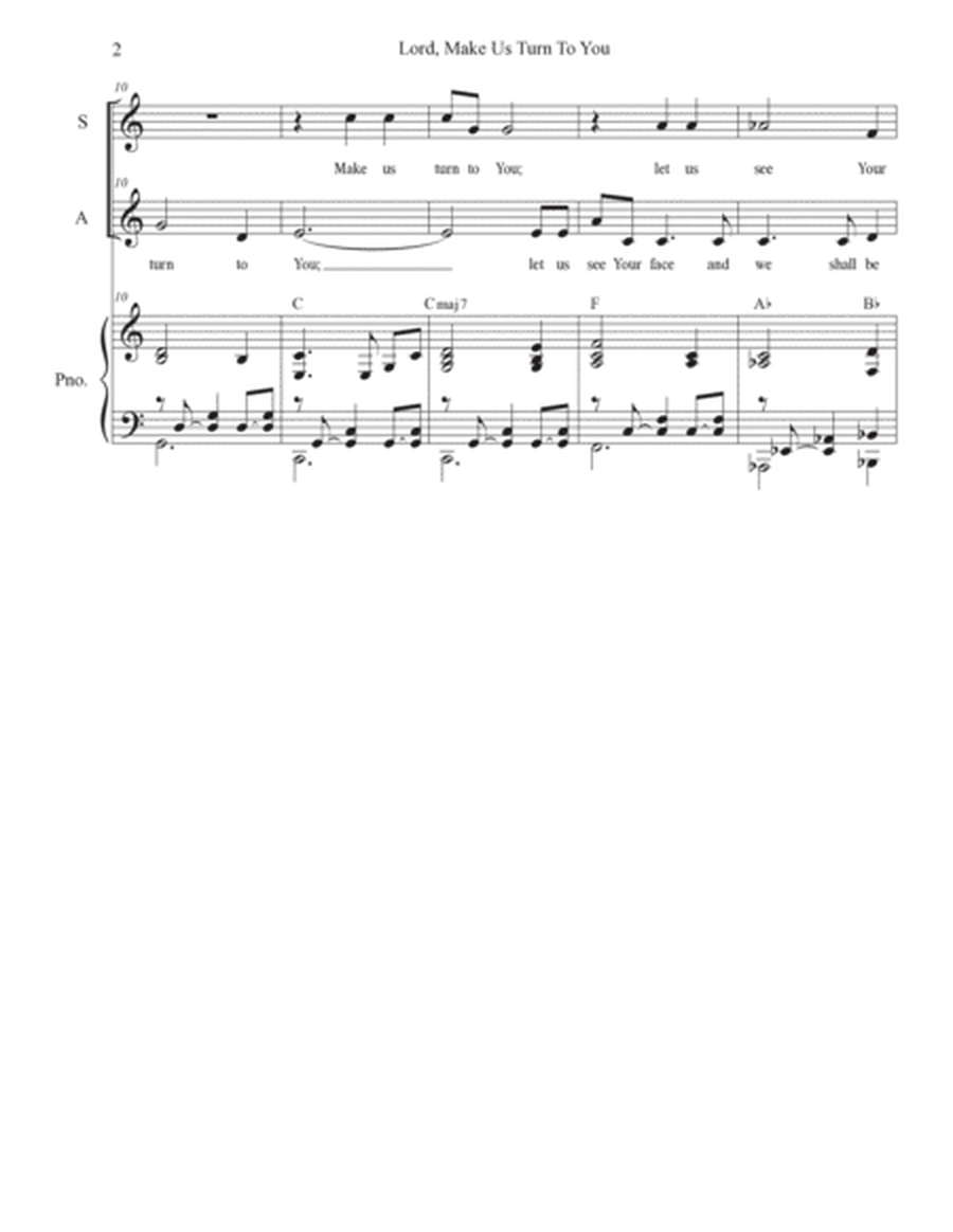 Lord, Make Us Turn To You (Psalm 80) (Duet for Soprano and Alto solo) image number null