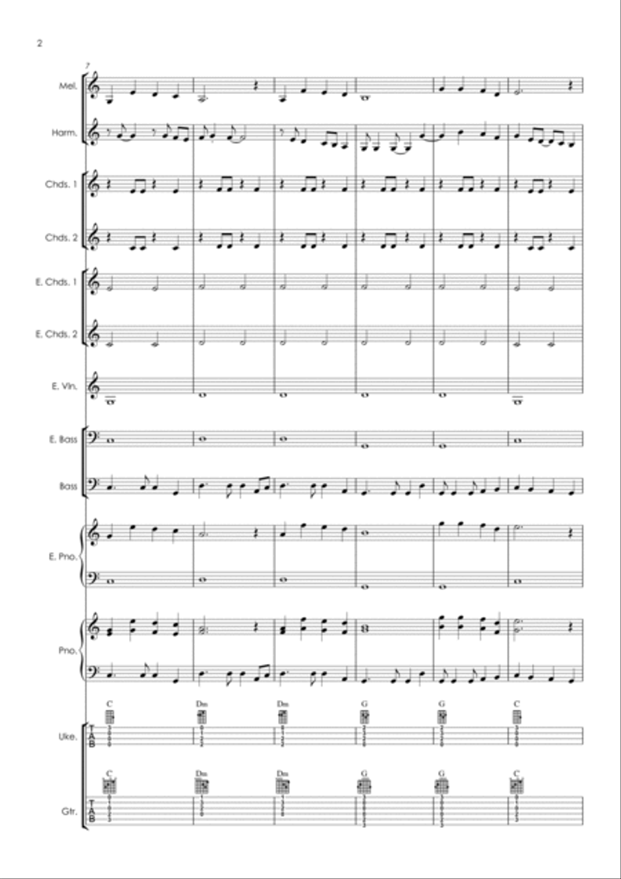 COMPLETE Christmas ensemble pack (5 pieces) - Mixed Abilities Ensembles for Classroom Groups Concert Band scores gallery preview page 6