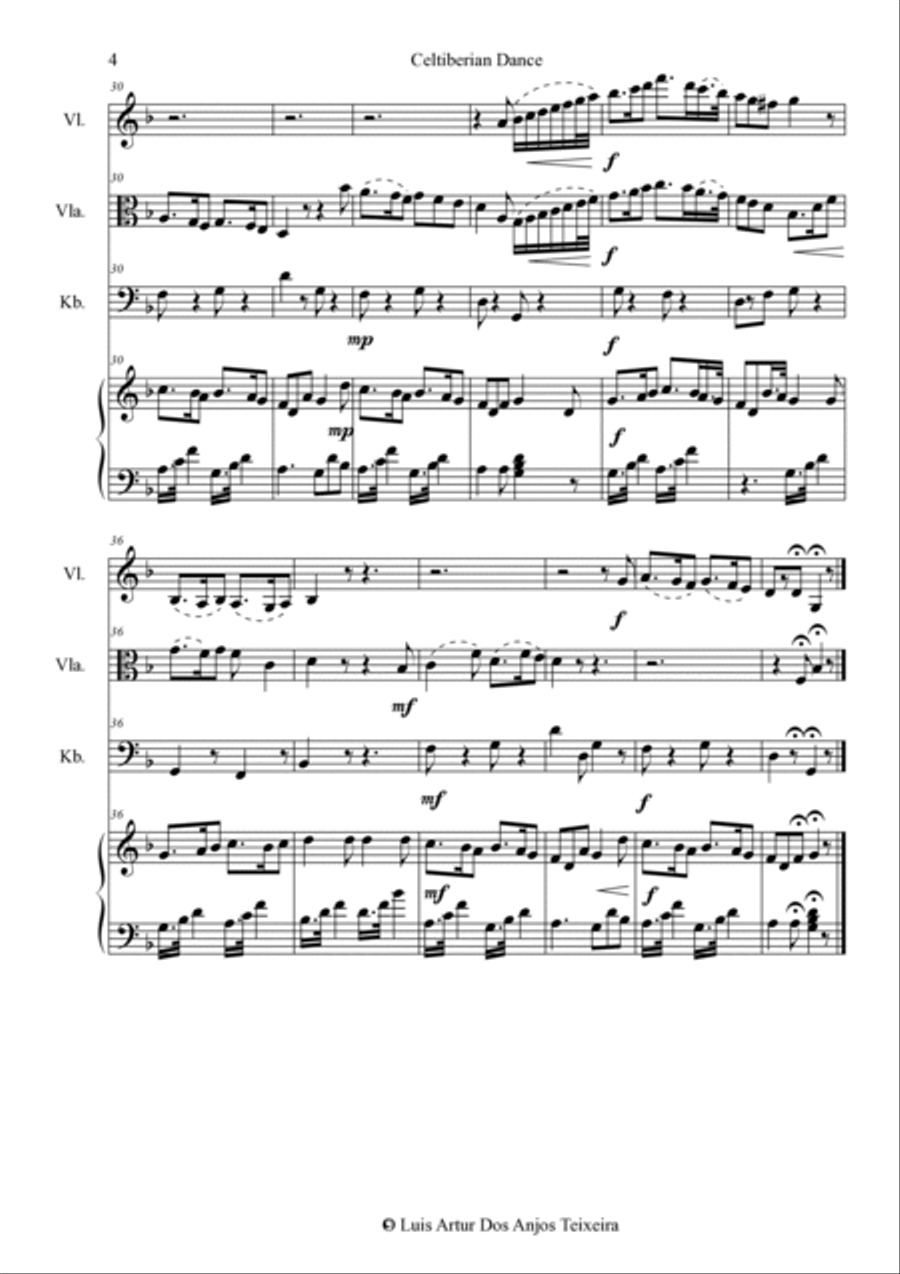 Celtiberian Dance for Harp and Strings String Orchestra scores gallery preview page 6