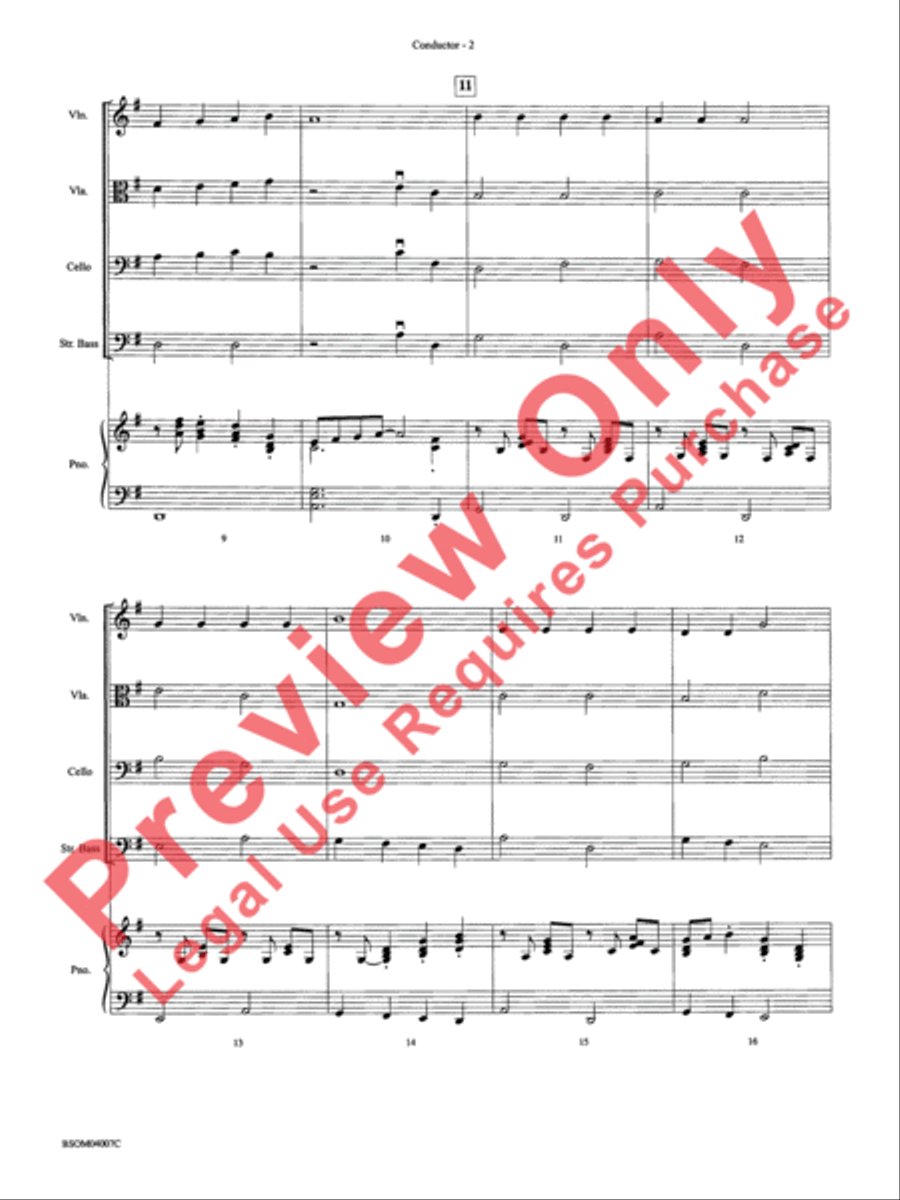 Jazzy Old Saint Nick String Orchestra scores gallery preview page 5