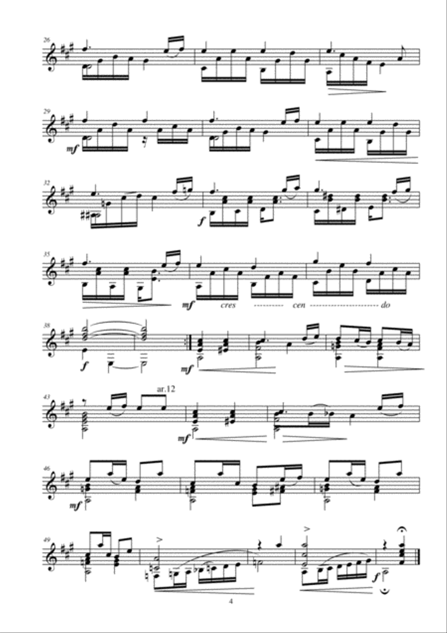 Quatre peces al mar Classical Guitar scores gallery preview page 6