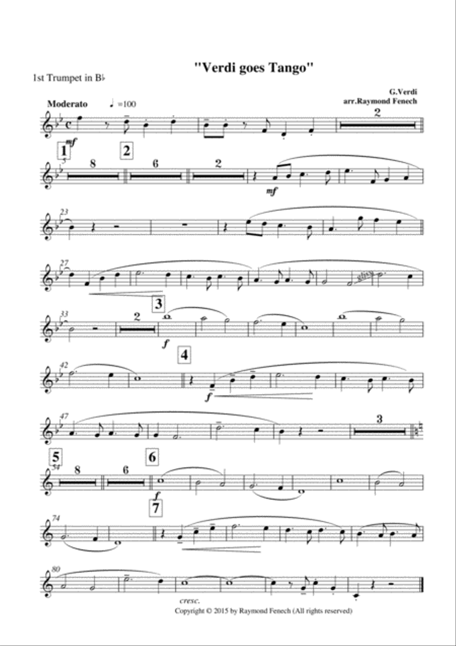 Verdi Goes Tango - For Pep Band; Concert Band; Marching Band Concert Band scores gallery preview page 2