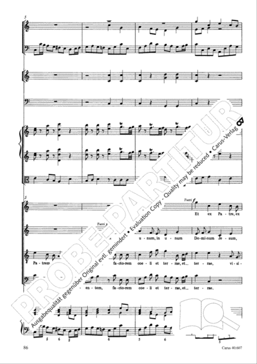 Mass in time of war (Missa in tempore belli) 4-Part scores gallery preview page 96