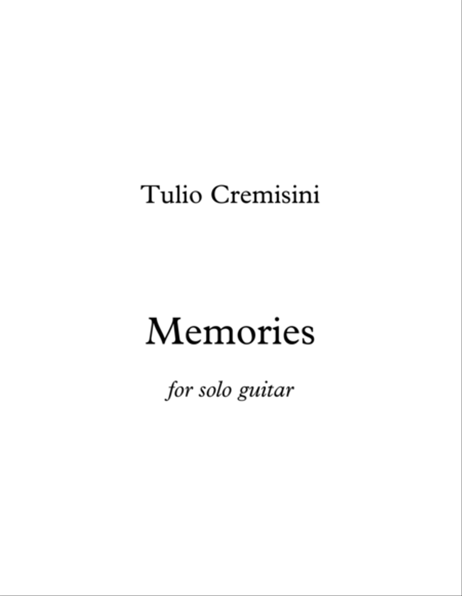 Memories Electric Guitar scores gallery preview page 1