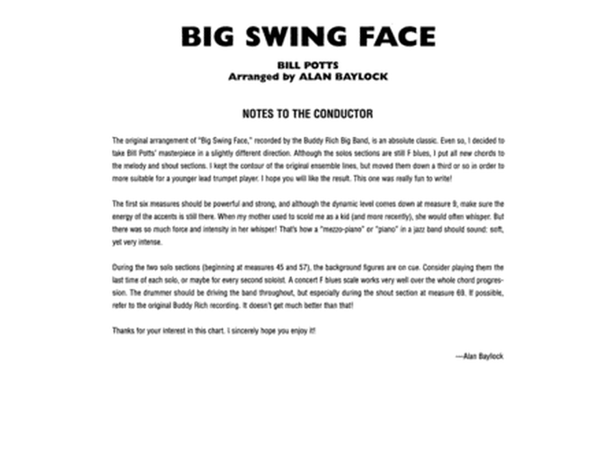 Big Swing Face: Score