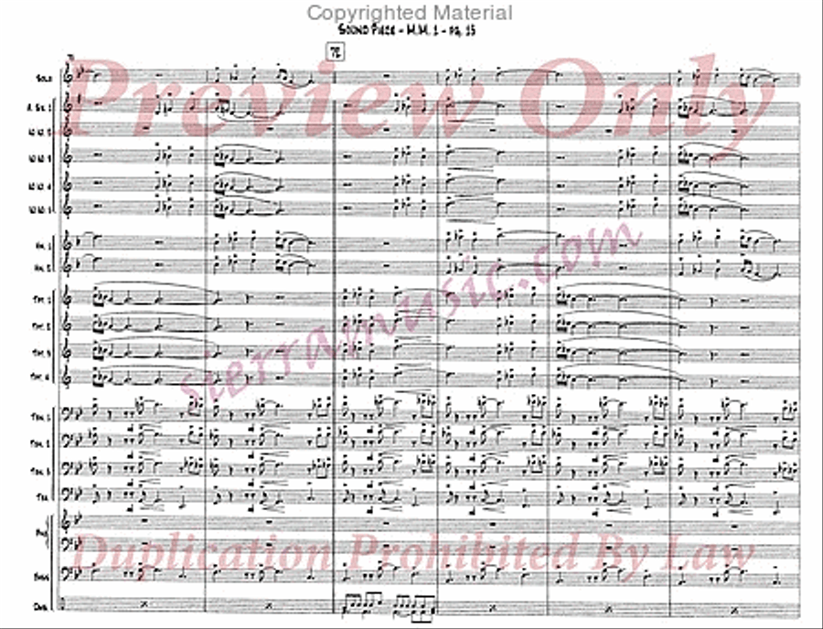 Sound Piece For Jazz Orchestra Big Band scores gallery preview page 14