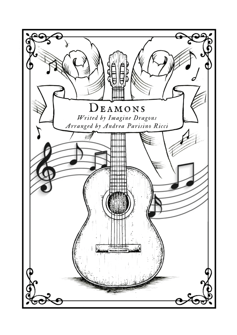 Demons Demons Guitar Tablature scores gallery preview page 1