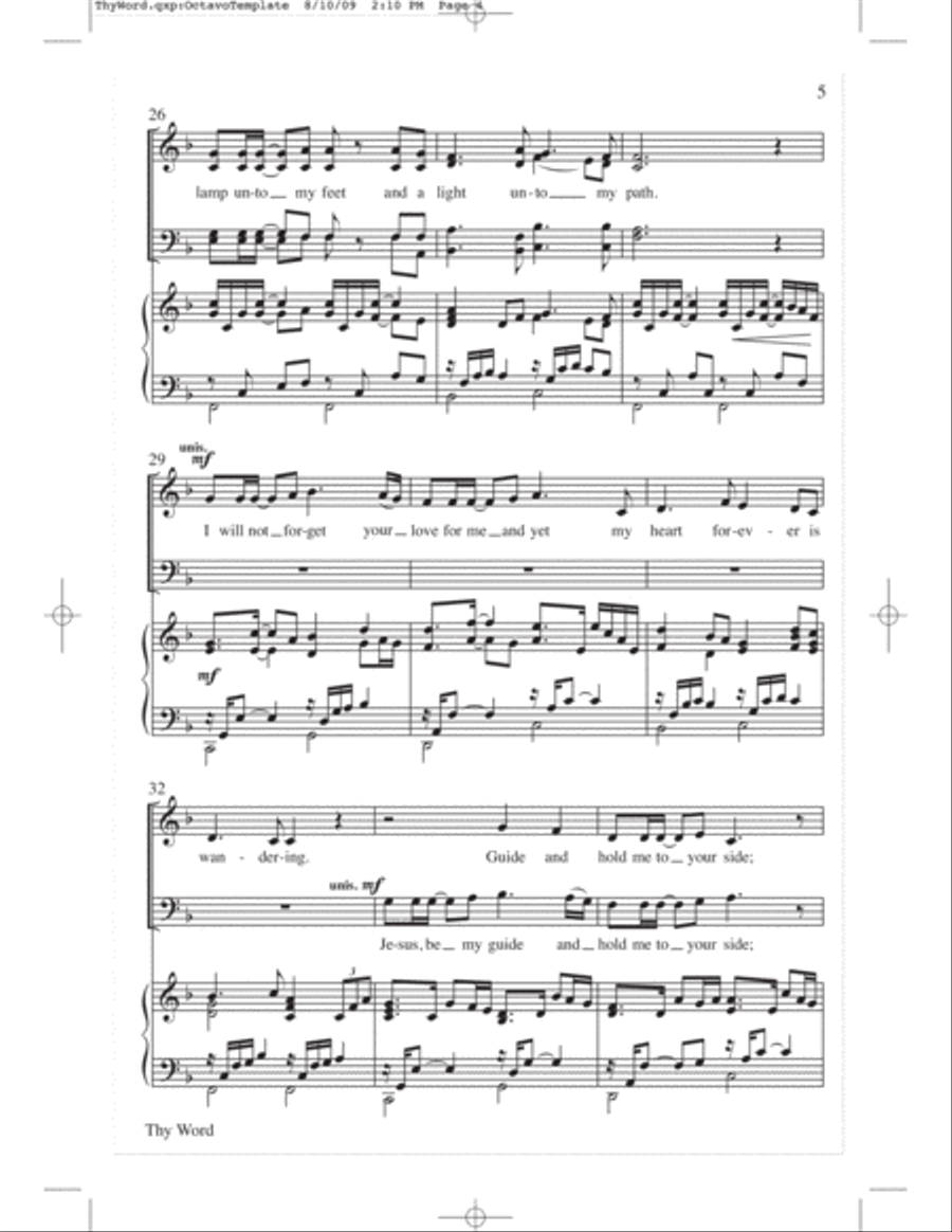 Thy Word Thy Word Choir scores gallery preview page 5