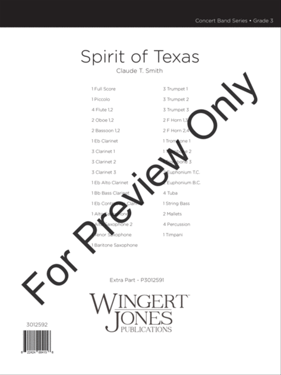 Spirit Of Texas (Score) Spirit Of Texas (Score) Concert Band scores gallery preview page 2