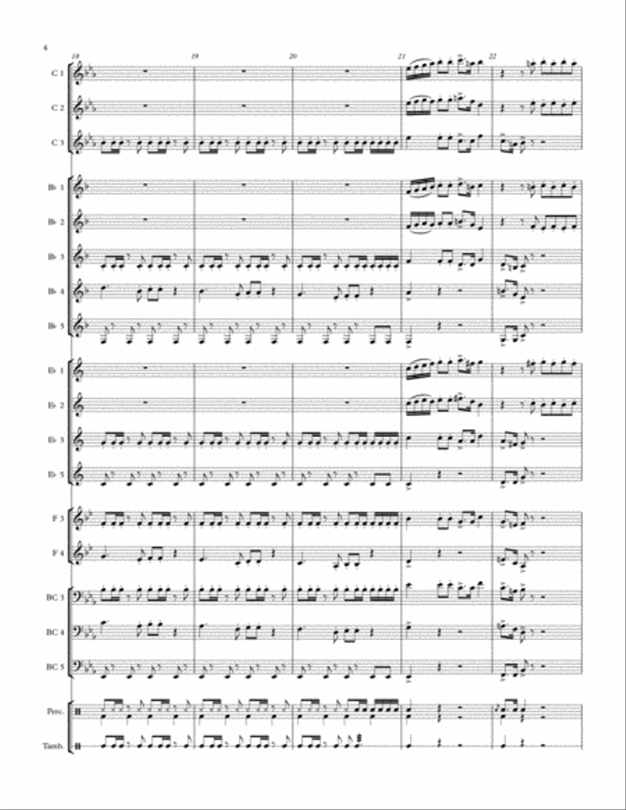 Twinkle Variants - Adaptable Quintet for Winds Concert Band scores gallery preview page 4