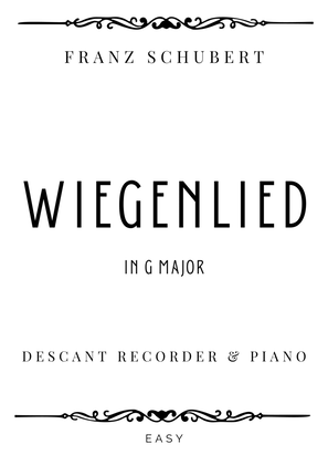 Schubert - Wiegenlied (Cradle Song) in G Major - Easy
