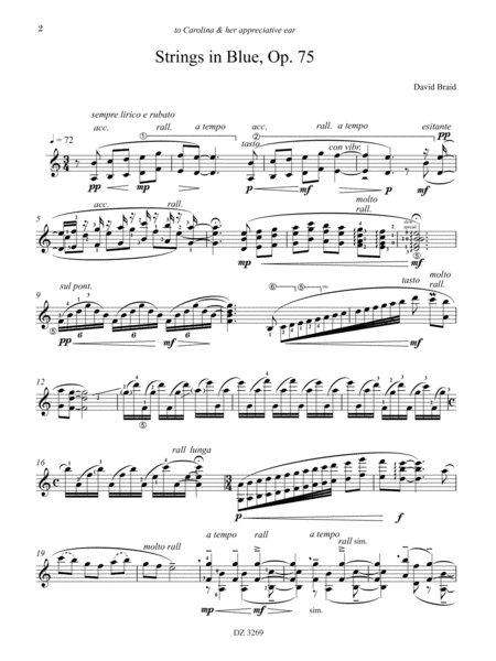 Strings in Blue, Op. 75