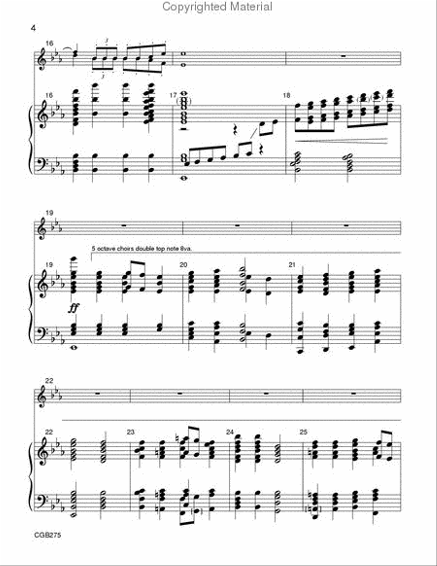 Come, Ye Faithful, Raise the Strain Handbell Choir scores gallery preview page 4