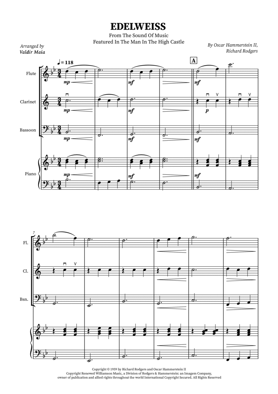 Edelweiss Woodwind Trio scores gallery preview page 1