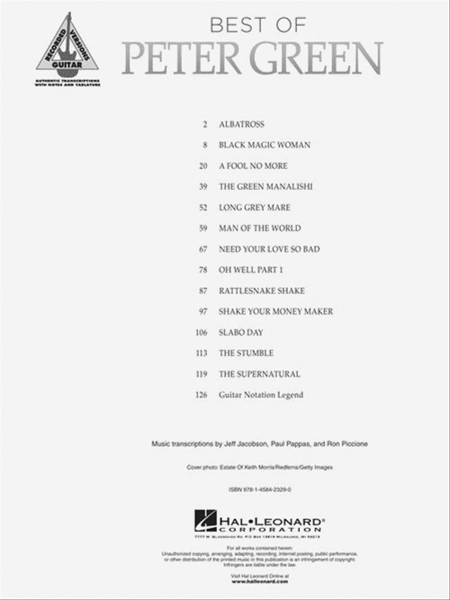 Best of Peter Green Acoustic Guitar scores gallery preview page 3