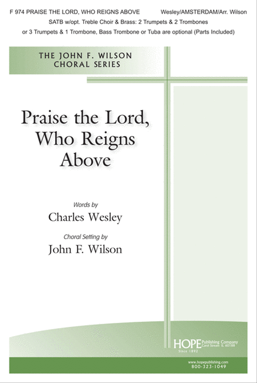 Praise the Lord, Who Reigns Above 4-Part scores gallery preview page 1
