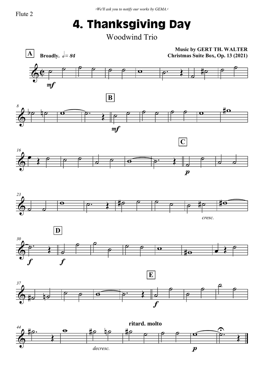 Thanksgiving Day Thanksgiving Day Woodwind Trio scores gallery preview page 4
