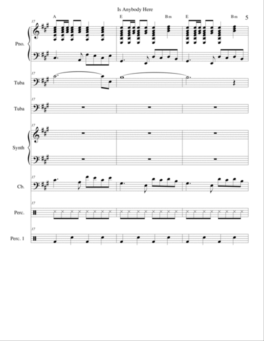 Is Anybody There Tuba scores gallery preview page 5