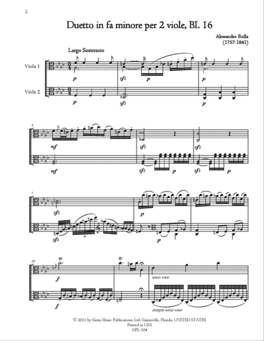 22 Viola Duets, BI. 1-22 Volume 3 (BI. 16-22) String Duet scores gallery preview page 2