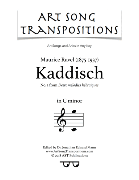 RAVEL: Kaddisch (transposed to C minor)