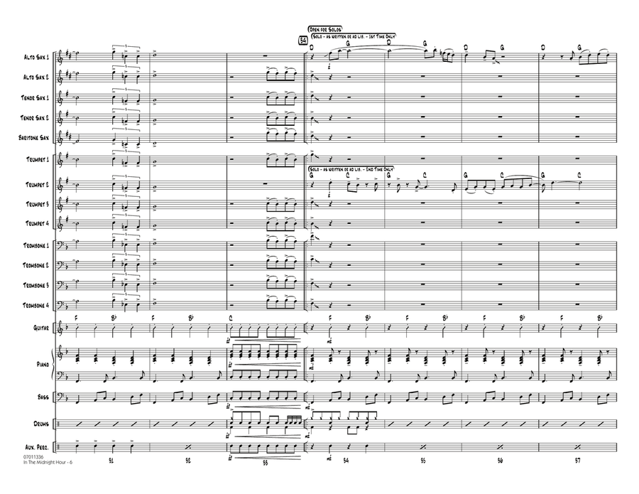 In The Midnight Hour - Full Score Jazz Ensemble scores gallery preview page 6