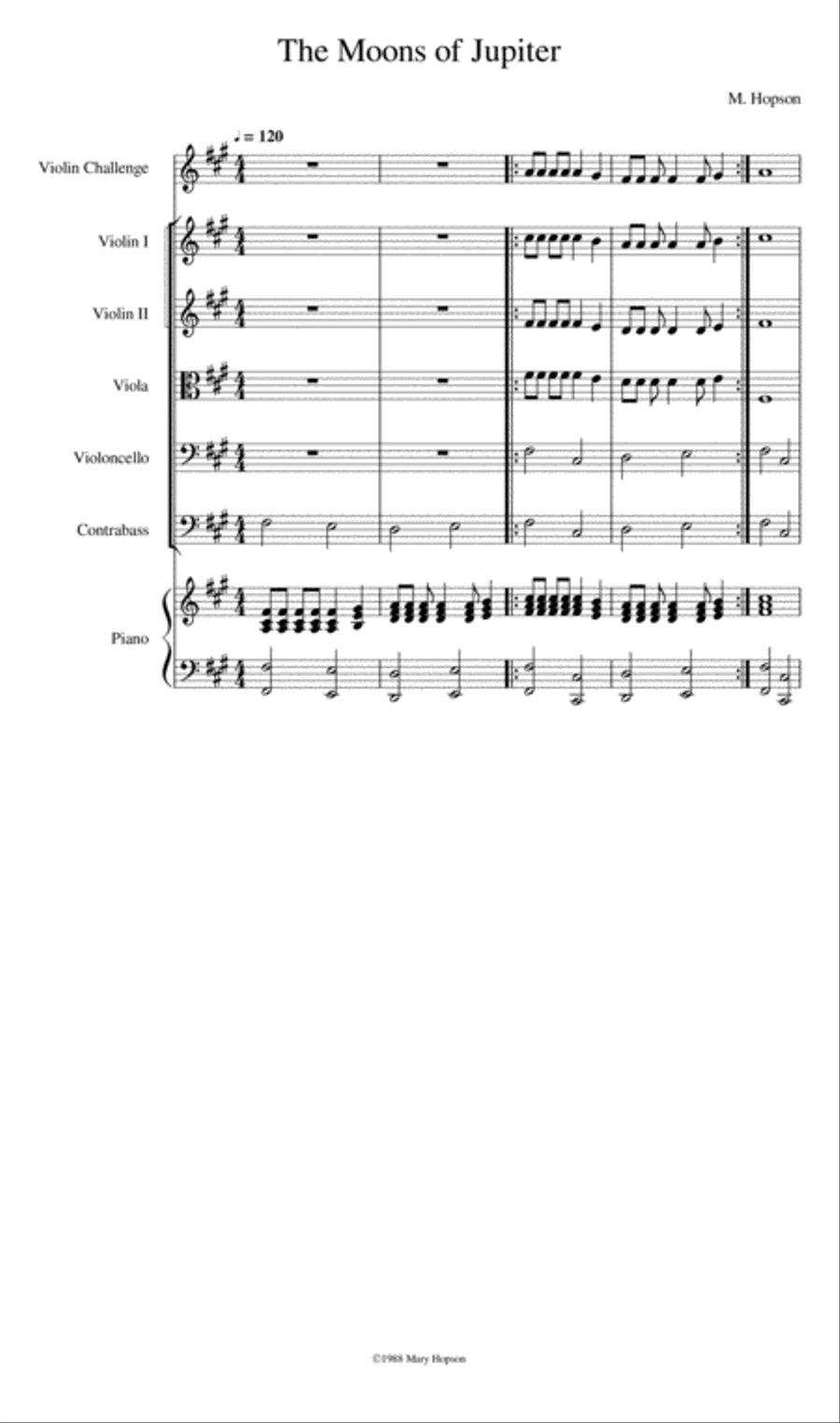 The Moons of Jupiter Piano Quintet scores gallery preview page 1