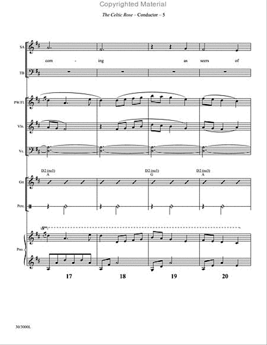 The Celtic Rose - Instrumental Ensemble Score and Parts Choir scores gallery preview page 6