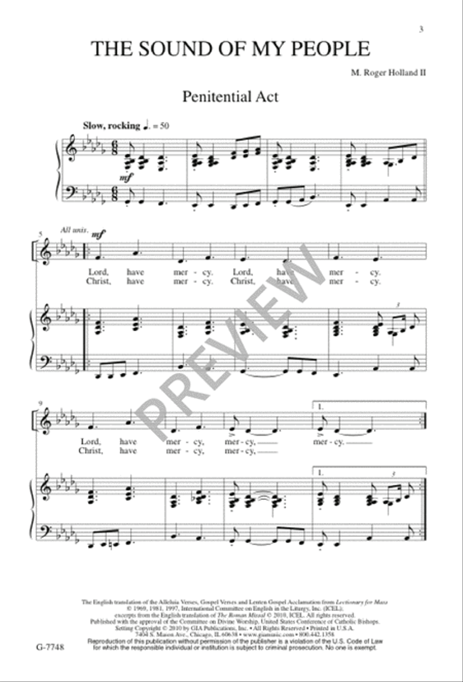The Sound of My People - Choral / Accompaniment Edition 4-Part scores gallery preview page 4