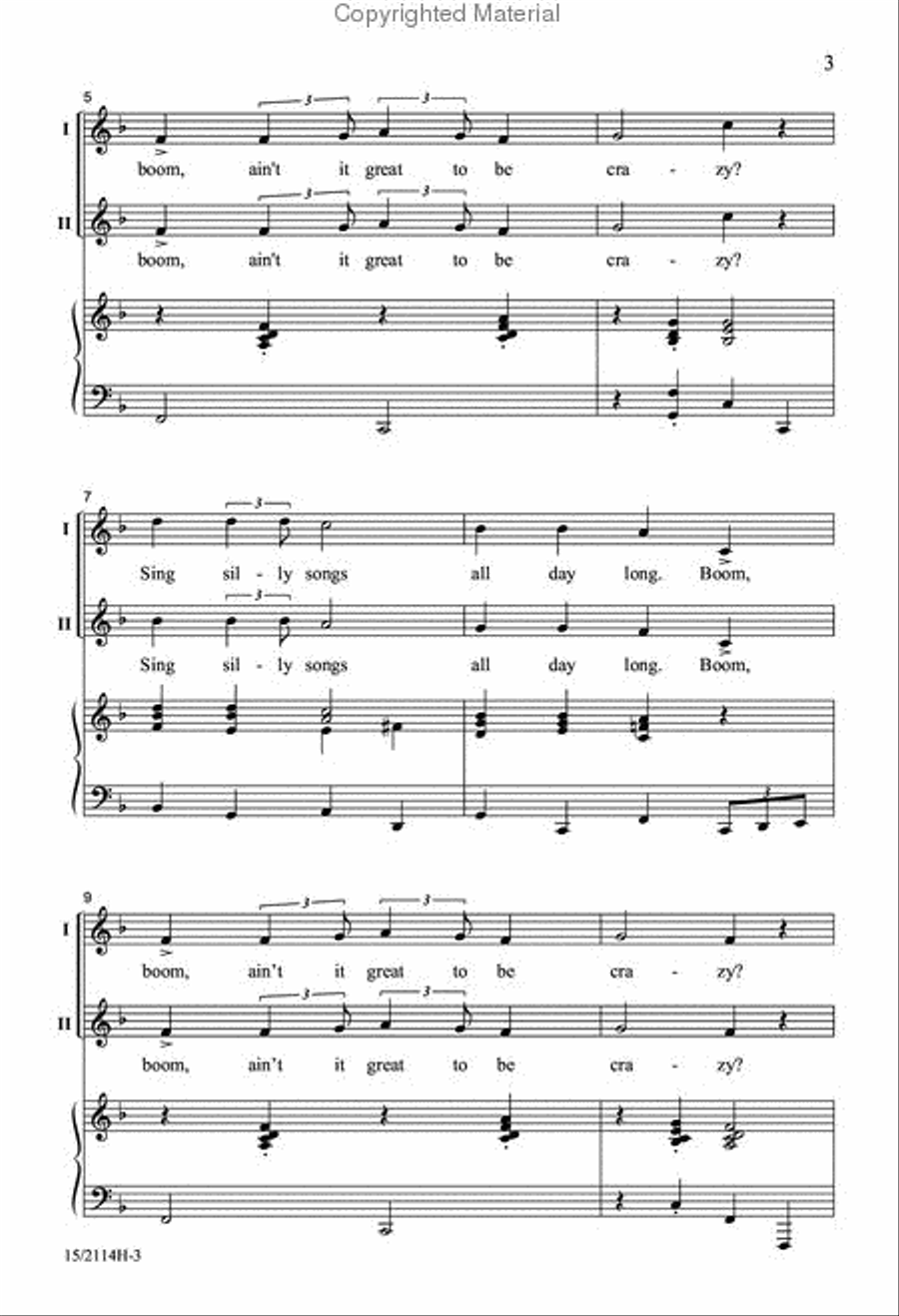 Seven Silly Songs Seven Silly Songs 2-Part scores gallery preview page 3